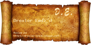 Drexler Emőd névjegykártya